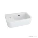 Oliveri Dublin Wall Hung Single Compact Basin With Tap Landing 370mm, 1TH, LHB, White