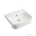 Oliveri Dublin Semi-Recessed Basin 460mm, 1TH, White