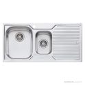 Oliveri Diaz Topmount 1 & 1/2 Double Bowl Sink 980mm, Right Drainer, Stainless DZ101 1TH