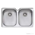 Oliveri Diaz Undermount Double Bowl Sink 770mm, Stainless DZ10U