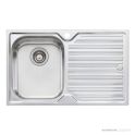 Oliveri Diaz Topmount Single Bowl Sink 770mm, Right Drainer, Stainless DZ121 1TH