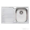 Oliveri Diaz Topmount Single Bowl Sink 770mm, Left Drainer, Stainless DZ122 1TH