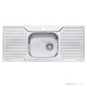 Oliveri Diaz Topmount Single Bowl Sink 1080mm, Double Drainer, Stainless DZ133 1TH