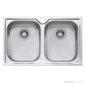 Oliveri Diaz Topmount Double Bowl Sink 770mm, Stainless DZ163 1TH