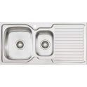 Oliveri Endeavour Topmount 1 & 1/2 Double Bowl Sink 980mm, Right Drainer, Stainless EE01 1TH