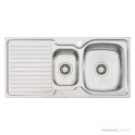 Oliveri Endeavour Topmount 1 & 1/2 Double Bowl Sink 980mm, Left Drainer, Stainless EE02 1TH