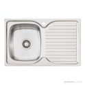 Oliveri Endeavour Topmount Single Bowl Sink 770mm, Right Drainer, Stainless EE21 1TH