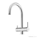 Oliveri Essentials 200mm Round Goose Neck 3 Way Filter Tap, Polished Chrome