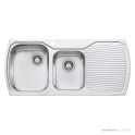 Oliveri Monet Undermount 1 & 3/4 Double Bowl Sink 1100mm, Right Drainer, Stainless MO711 1TH