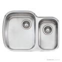 Oliveri Monet Undermount 1 & 1/2 Double Bowl Sink 675mm, Stainless MO71U