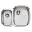 Oliveri Monet Undermount 1 & 1/2 Double Bowl Sink 675mm, Stainless MO72U