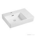 Oliveri Munich Wall Hung Basin With Shelf 600mm, LHB, White