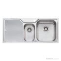 Oliveri Nu-Petite Topmount 1 & 1/2 Double Bowl Sink 1080mm, Left Drainer, Stainless NP602 1TH
