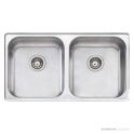 Oliveri Nu-Petite Undermount Double Bowl Sink 890mm, Stainless NP60U