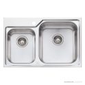 Oliveri Nu-Petite Topmount 1 & 3/4 Double Bowl Sink 775mm, Stainless NP616 1TH