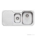 Oliveri Petite Topmount 1 & 1/2 Double Bowl Sink 980mm, Left Drainer, Stainless PE302 1TH
