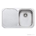 Oliveri Petite Topmount Single Bowl Sink 770mm, Left Drainer, Stainless PE322 1TH