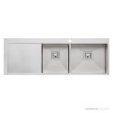 Oliveri Professional Series Topmount 1 & 3/4 Double Bowl Sink 1450mm, Left Drainer, Stainless PR1112 1TH