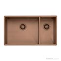 Oliveri Spectra Top, Flush & Under Mount 1 & 1/2 Double Bowl Sink 790mm, Copper SB35CU
