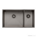 Oliveri Spectra Top, Flush & Under Mount 1 & 1/2 Double Bowl Sink 790mm, Gunmetal SB35GM
