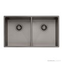 Oliveri Spectra Top, Flush & Under Mount Double Bowl Sink 780mm, Gunmetal SB63GM