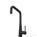 Oliveri Essente 257mm Square Goose Neck Sink Mixer, Brushed Black