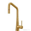Oliveri Essente 261mm Square Goose Neck Pull Out Mixer, Brushed Gold