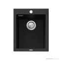 Oliveri Santorini Granite Topmount Single Bowl Sink 410mm, 1th, Black ST-BL1531 OF