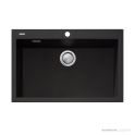 Oliveri Santorini Granite Topmount Mega Single Bowl Sink 760mm, 1th, Black ST-BL1591 OF