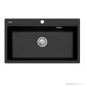Oliveri Santorini Granite Topmount Workstation Single Bowl Sink 860mm, 1th, Black ST-BL1596 OF