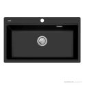 Oliveri Santorini Granite Topmount Workstation Single Bowl Sink 860mm, 1th, Matte Black ST-MB1596 OF