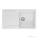 Oliveri Santorini Granite Topmount Single Bowl Sink 860mm, Left Drainer, 1th, White ST-WH1522 OF