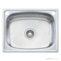 Oliveri Laundry Inset Single Bowl Sink 45 Litre Tub with Rinse Bypass 590mm, 0-2th, Stainless TI45S