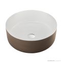 Oliveri Terzofoco Counter Top Circular Basin 420mm, Natural Earth/White