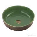 Oliveri Terzofoco Counter Top Curved Basin 400mm, Natural Earth/Sage Green