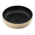 Oliveri Terzofoco Counter Top Curved Basin 400mm, Light Earth/Matte Black