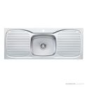 Oliveri Ultraform Topmount Single Bowl Sink 1180mm, Double Drainer, Stainless UF16 1TH