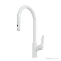 Oliveri Verona 220mm Pull Out Goose Neck Sink Mixer, White