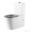 Oliveri Vienna Back To Wall Care Toilet Suite With Grey Seat and Buttons, Vitreous China