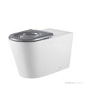 Oliveri Vienna Wall Faced Care Toilet Suite With Grey Seat, Vitreous China
