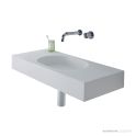 Omvivo Arki 900mm Wall Basin, Matt White