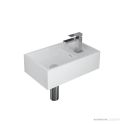 Omvivo CDesign Micro 485mm Wall Basin, Left Bowl, Matt White