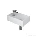 Omvivo CDesign Micro 485mm Wall Basin, Right Bowl, Matt White