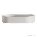 Omvivo Lune 750mm Wall Basin, Left Bowl, Matt White