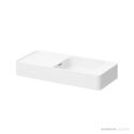 Omvivo Mod 700mm Wall Basin, Right Bowl, Matt White