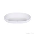 Omvivo Père Oval Semi Inset Basin, Matt White