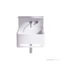Omvivo Vision Wall Basin, Towel Rail, Splashback & Shelf, 2TH, Matt White