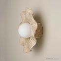Robert Gordon Pottery Pearl Wall Sconce White Ochre