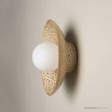 Robert Gordon Pottery Dish Wall Sconce White Ochre