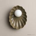 Robert Gordon Pottery Oyster Wall Sconce Olive